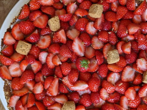 montage tarte fraisie streusel décorer