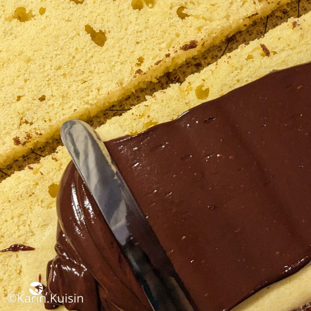 biscuit napolitain vanille ganache étaler