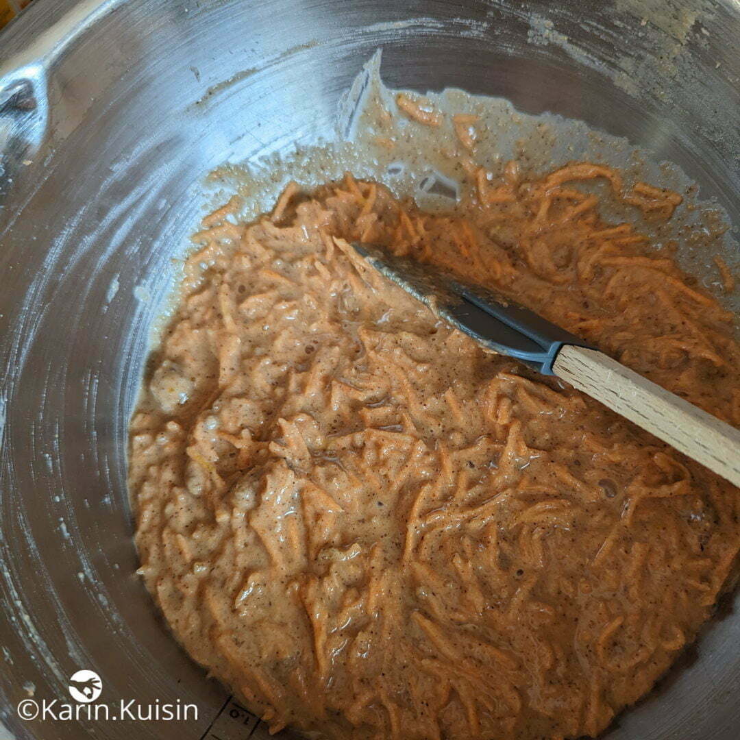 appareil carrot cake carrote mélanger