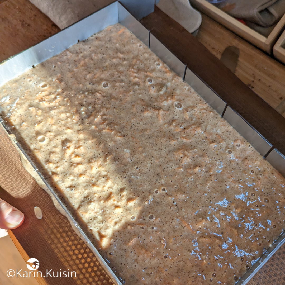 appareil carrot cake enfourner