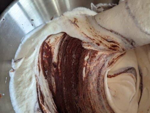 ganache chocolat crème montée mélanger