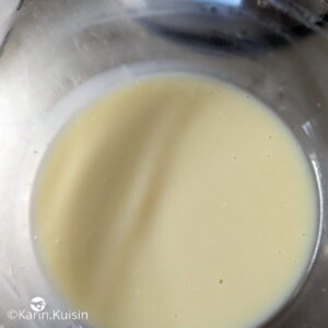 lait tiède gélatine chocolat mélanger