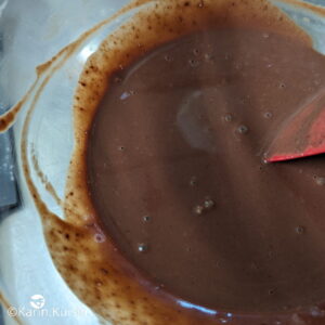 lait tiède gélatine chocolat mélanger