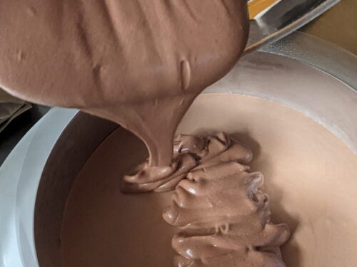 mousse chocolat noir cercle verser