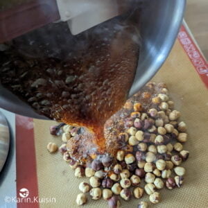 noisette caramel verser