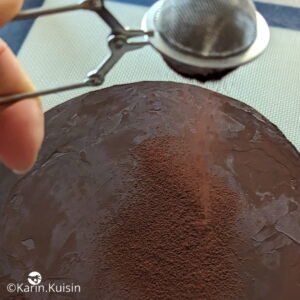 disque chocolat cacao saupoudrer