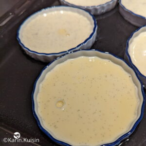 crème bain marie enfourner