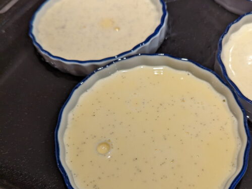 crème bain marie enfourner