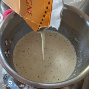 vanille crème froide verser