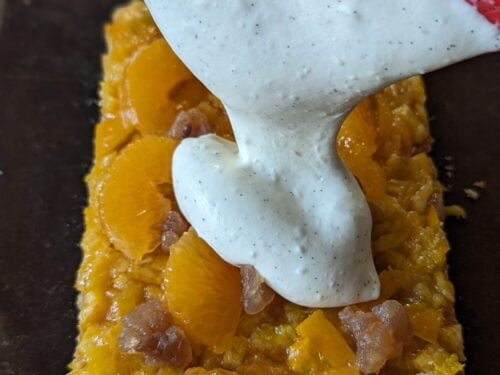 dacquoise mandarine marron chantilly verser