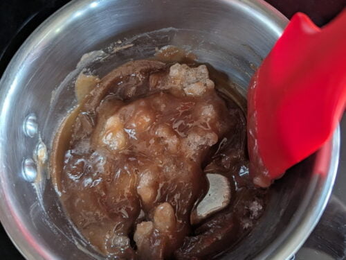 crème marron gélatine ajouter