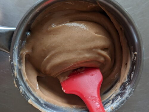 crème marron mélanger