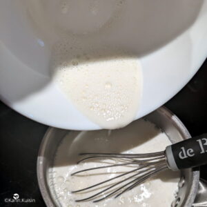 lait fécule verser