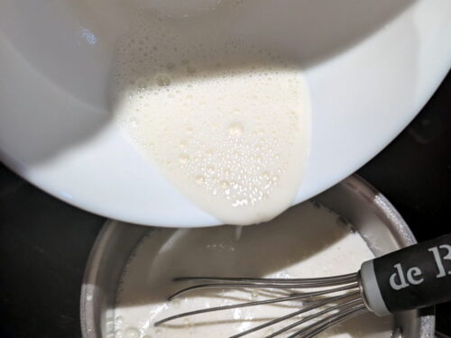 lait fécule verser