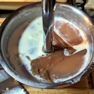 lait chocolat gélatine mixer