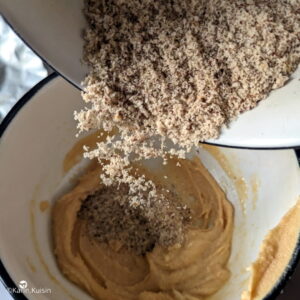 beurre vergeoise poudre noisette verser