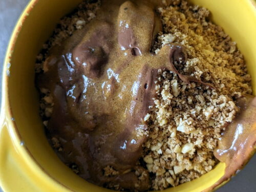 streusel noisette chocolat praliné ajouter