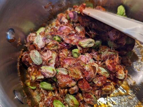 caramel pistache mélanger