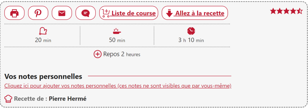 Cliquez sur le lien pour saisir vos notes personnelles !