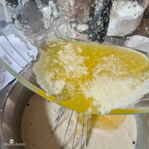 appareil clafoutis beurre verser