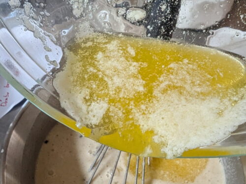 appareil clafoutis beurre verser