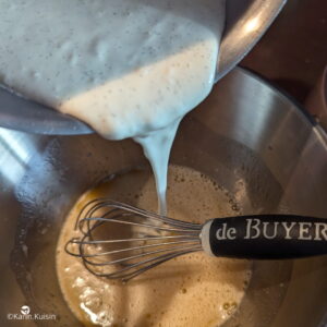 oeuf sucre crème verser