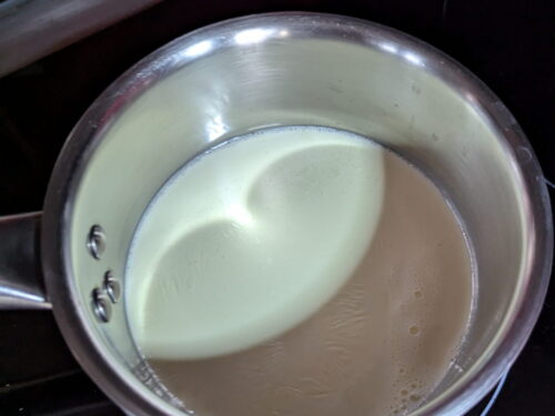 crème lait chauffer