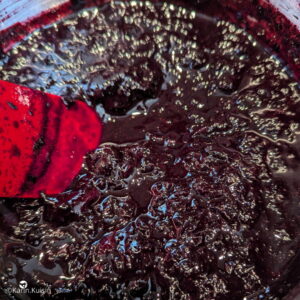 compotée cerise noire ébullition