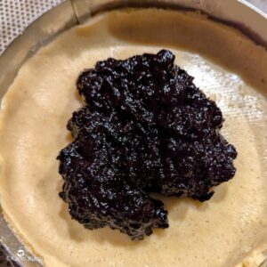 gâteau basque compotée déposer