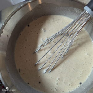 appareil clafoutis mélanger
