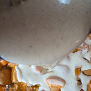abricot appareil clafoutis verser