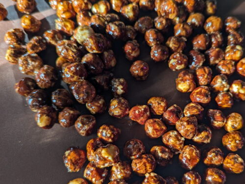 noisettes caraméliser refroidir