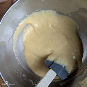 pâte cake mélanger