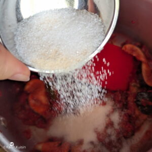 figue framboise sucre pectine verser